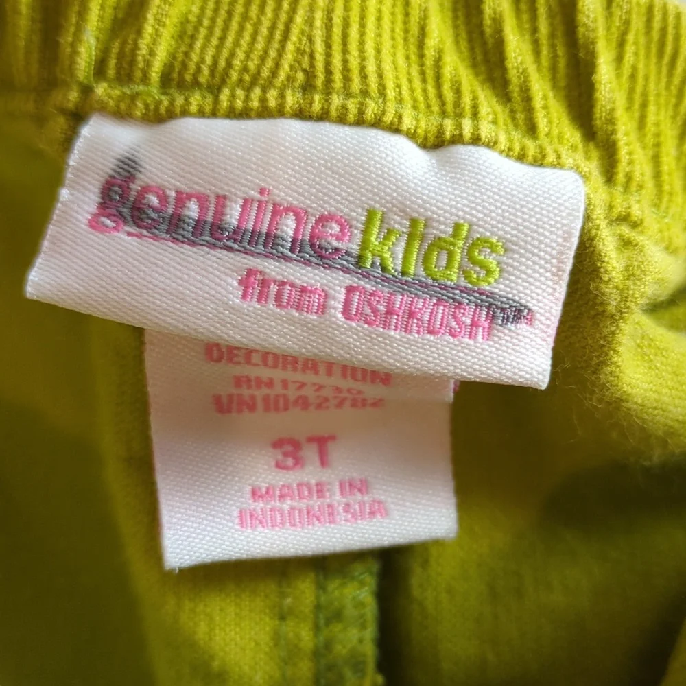 Genuine Kids | Citron Corduroy Shorts | 3T